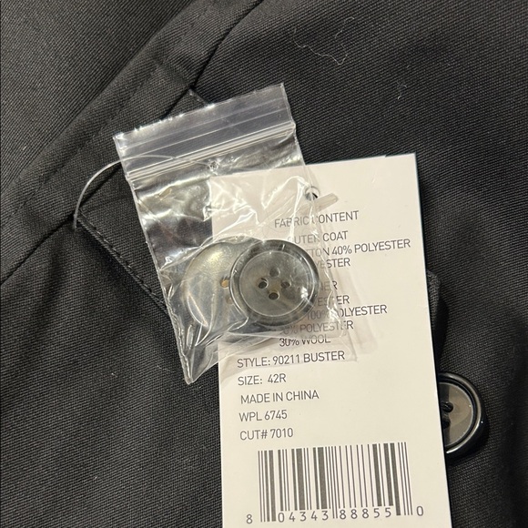 Jean-Paul Germain Men's Black Lined Trench/Overcoat. NWT. 42R - Picture 8 of 16